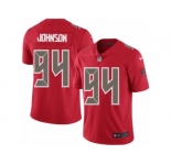 Men's Nike Tampa Bay Buccaneers #94 George Johnson Limited Red Rush NFL Jersey