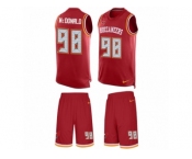 Men's Nike Tampa Bay Buccaneers #98 Clinton McDonald Limited Red Tank Top Suit NFL Jersey