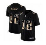 Men's Tampa Bay Buccaneers #12 Tom Brady Carbon Black Vapor Statue Of Liberty Limited Jersey