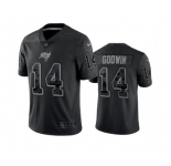 Men's Tampa Bay Buccaneers #14 Chris Godwin Black Reflective Limited Stitched Jersey