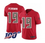 Men's Tampa Bay Buccaneers #19 Breshad Perriman Limited Red Rush Vapor Untouchable 100th Season Football Jersey