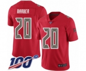 Men's Tampa Bay Buccaneers #20 Ronde Barber Limited Red Rush Vapor Untouchable 100th Season Football Jersey