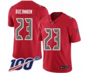 Men's Tampa Bay Buccaneers #23 Deone Bucannon Limited Red Rush Vapor Untouchable 100th Season Football Jersey
