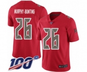 Men's Tampa Bay Buccaneers #26 Sean Murphy-Bunting Limited Red Rush Vapor Untouchable 100th Season Football Jersey