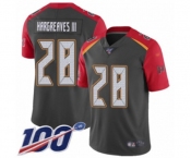 Men's Tampa Bay Buccaneers #28 Vernon Hargreaves III Limited Gray Inverted Legend 100th Season Football Jersey