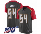 Men's Tampa Bay Buccaneers #54 Lavonte David Limited Gray Inverted Legend 100th Season Football Jersey