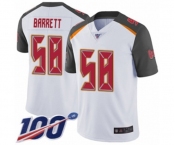 Men's Tampa Bay Buccaneers #58 Shaquil Barrett White Vapor Untouchable Limited Player 100th Season Football Jersey