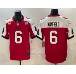 Men's Tampa Bay Buccaneers #6 Baker Mayfield Red Alternate F.U.S.E. 50th Season & 4-Star C Patch Vapor Limited Football Stitched Jersey