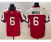 Men's Tampa Bay Buccaneers #6 Baker Mayfield Red Alternate F.U.S.E. 50th Season & 4-Star C Patch Vapor Limited Football Stitched Jersey