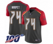 Men's Tampa Bay Buccaneers #74 Ali Marpet Limited Gray Inverted Legend 100th Season Football Jersey