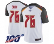 Men's Tampa Bay Buccaneers #76 Donovan Smith White Vapor Untouchable Limited Player 100th Season Football Jersey