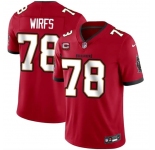 Men's Tampa Bay Buccaneers #78 Tristan Wirfs Red 2026 With 4-Star C Patch Vapor Limited Football Stitched Jersey