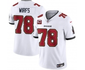Men's Tampa Bay Buccaneers #78 Tristan Wirfs White 2026 With 4-Star C Patch Vapor Limited Football Stitched Jersey
