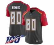 Men's Tampa Bay Buccaneers #80 O. J. Howard Limited Gray Inverted Legend 100th Season Football Jersey