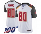 Men's Tampa Bay Buccaneers #80 O. J. Howard White Vapor Untouchable Limited Player 100th Season Football Jersey