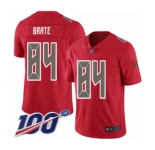 Men's Tampa Bay Buccaneers #84 Cameron Brate Limited Red Rush Vapor Untouchable 100th Season Football Jersey