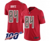 Men's Tampa Bay Buccaneers #84 Cameron Brate Limited Red Rush Vapor Untouchable 100th Season Football Jersey