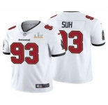 Men's Tampa Bay Buccaneers #93 Ndamukong Suh White 2021 Super Bowl LV Limited Stitched NFL Jersey