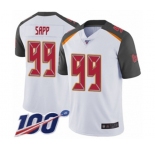 Men's Tampa Bay Buccaneers #99 Warren Sapp White Vapor Untouchable Limited Player 100th Season Football Jersey