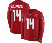 Nike Tampa Bay Buccaneers #14 Ryan Fitzpatrick Limited Red Therma Long Sleeve NFL Jersey
