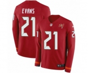 Nike Tampa Bay Buccaneers #21 Justin Evans Limited Red Therma Long Sleeve NFL Jersey