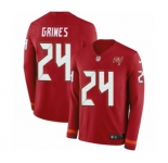 Nike Tampa Bay Buccaneers #24 Brent Grimes Limited Red Therma Long Sleeve NFL Jersey