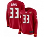 Nike Tampa Bay Buccaneers #33 Carlton Davis Limited Red Therma Long Sleeve NFL Jersey