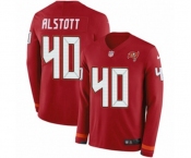 Nike Tampa Bay Buccaneers #40 Mike Alstott Limited Red Therma Long Sleeve NFL Jersey