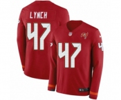 Nike Tampa Bay Buccaneers #47 John Lynch Limited Red Therma Long Sleeve NFL Jersey