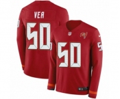 Nike Tampa Bay Buccaneers #50 Vita Vea Limited Red Therma Long Sleeve NFL Jersey