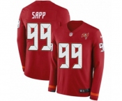 Nike Tampa Bay Buccaneers #99 Warren Sapp Limited Red Therma Long Sleeve NFL Jersey