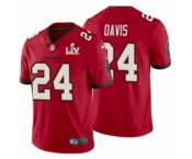 Tampa Bay Buccaneers #24 Carlton Davis Red 2021 Super Bowl LV Jersey