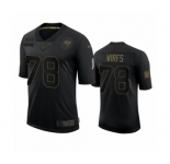 Tampa Bay Buccaneers #78 Tristan Wirfs Black 2020 Salute to Service Limited Jersey