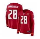 Women Nike Tampa Bay Buccaneers #28 Vernon Hargreaves III Limited Red Therma Long Sleeve NFL Jersey