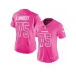Women Nike Tampa Bay Buccaneers #75 Davonte Lambert Limited Pink Rush Fashion NFL Jersey