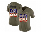 Women Nike Tampa Bay Buccaneers #80 O. J. Howard Limited Olive USA Flag 2017 Salute to Service NFL Jersey