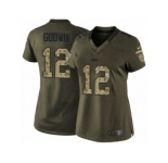 Women's Nike Tampa Bay Buccaneers #12 Chris Godwin Limited Green Salute to Service NFL Jersey