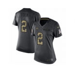 Women's Nike Tampa Bay Buccaneers #2 Nick Folk Limited Black 2016 Salute to Service NFL Jersey