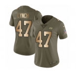 Women's Nike Tampa Bay Buccaneers #47 John Lynch Limited Olive Gold 2017 Salute to Service NFL Jersey