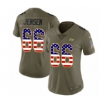 Women's Nike Tampa Bay Buccaneers #66 Ryan Jensen Limited Olive USA Flag 2017 Salute to Service NFL Jersey
