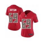 Women's Nike Tampa Bay Buccaneers #69 Demar Dotson Limited Red Rush NFL Jersey