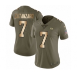 Women's Nike Tampa Bay Buccaneers #7 Chandler Catanzaro Limited Olive Gold 2017 Salute to Service NFL Jersey