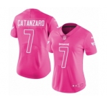 Women's Nike Tampa Bay Buccaneers #7 Chandler Catanzaro Limited Pink Rush Fashion NFL Jersey