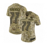 Women's Nike Tampa Bay Buccaneers #77 Caleb Benenoch Limited Camo 2018 Salute to Service NFL Jersey