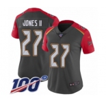 Women's Tampa Bay Buccaneers #27 Ronald Jones II Limited Gray Inverted Legend 100th Season Football Jersey
