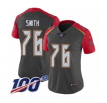 Women's Tampa Bay Buccaneers #76 Donovan Smith Limited Gray Inverted Legend 100th Season Football Jersey