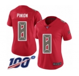 Women's Tampa Bay Buccaneers #8 Bradley Pinion Limited Red Rush Vapor Untouchable 100th Season Football Jersey