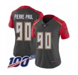 Women's Tampa Bay Buccaneers #90 Jason Pierre-Paul Limited Gray Inverted Legend 100th Season Football Jersey