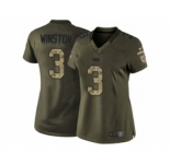 nike women nfl jerseys tampa bay buccaneers #3 winston army green[nike Limited Salute To Service]