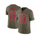 Youth Nike Tampa Bay Buccaneers #13 Mike Evans Limited Olive 2017 Salute to Service NFL Jersey